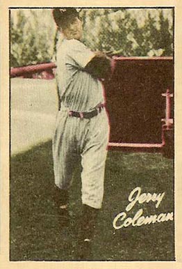 1952 Berk Ross Jerry Coleman # Baseball Card