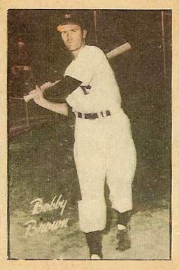 1952 Berk Ross Bobby Brown #5 Baseball Card
