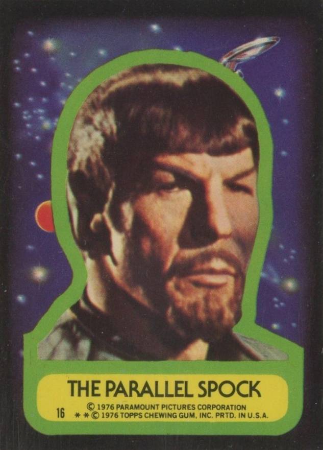 1976 Topps Star Trek Stickers The parallel Spock #16 Non-Sports Card