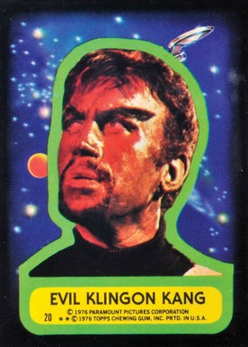 1976 Topps Star Trek Stickers Evil Klingon Kang #20 Non-Sports Card