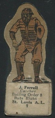 1927 M.L. Die Cuts J. Ferrell # Baseball Card