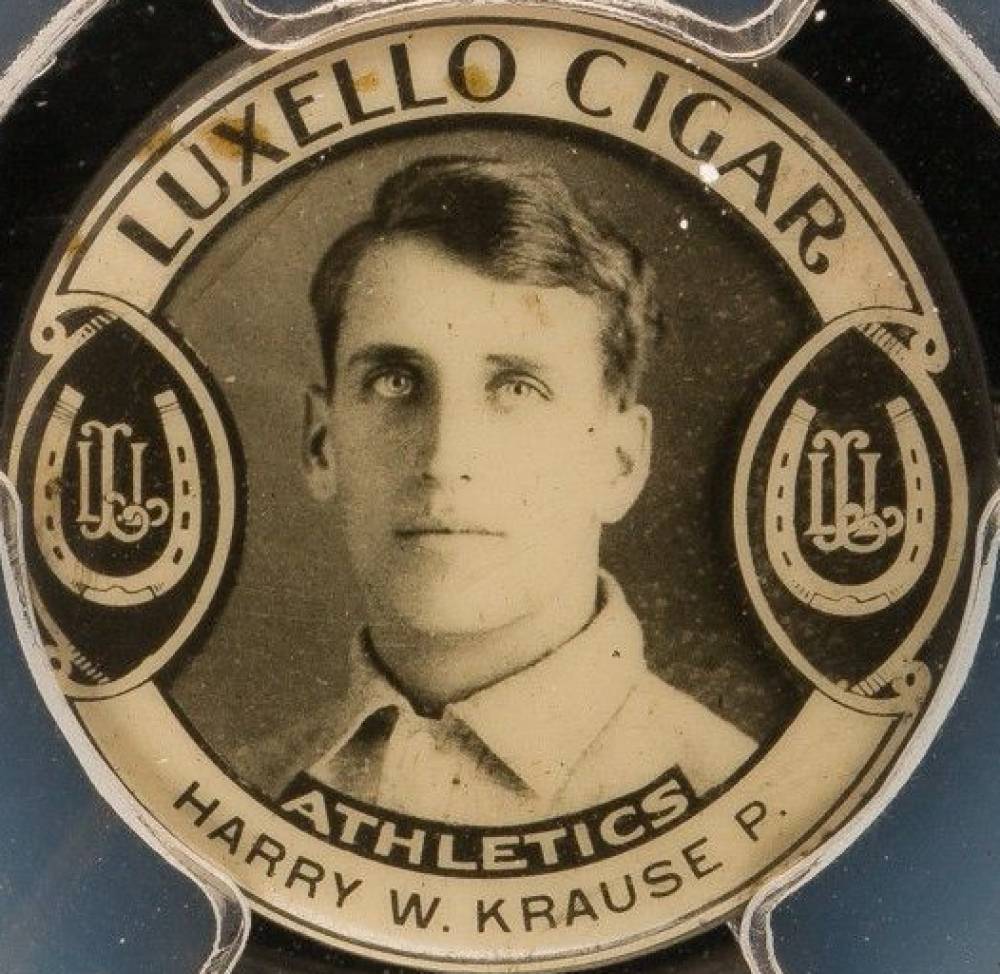 1910 Luxello Cigar Pins Harry Krause # Baseball Card