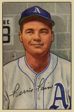 1952 Bowman Ferris Fain #154 Baseball Card