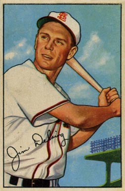 1952 Bowman Jim Delsing #157 Baseball Card