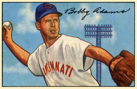 1952 Bowman Bobby Adams #166 Baseball Card