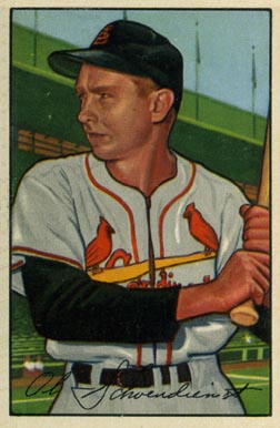 1952 Bowman Red Schoendienst #30 Baseball Card