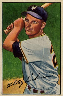 1952 Bowman Whitey Lockman #38 Baseball Card