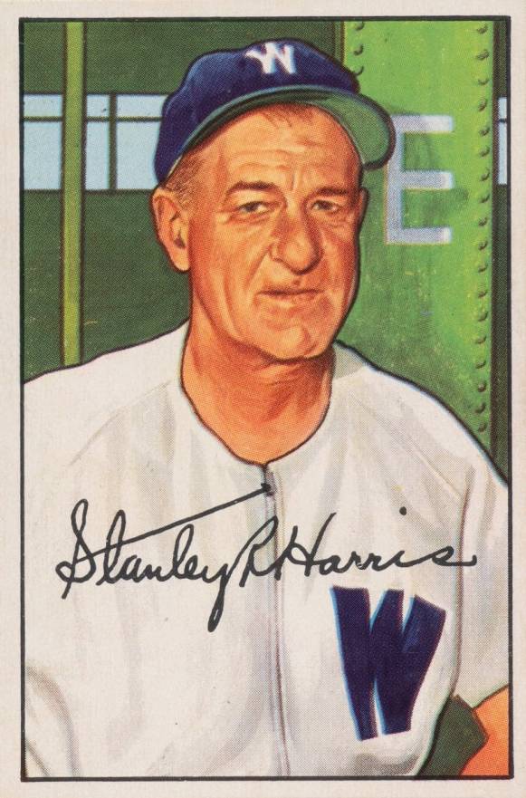 1952 Bowman Bucky Harris #158 Baseball Card