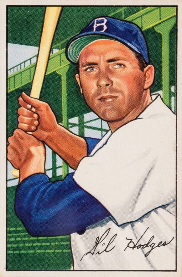 1952 Bowman Gil Hodges #80 Baseball Card