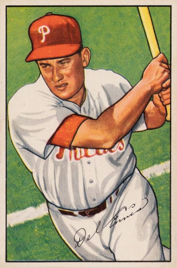 1952 Bowman Del Ennis #76 Baseball Card