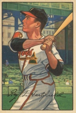 1952 Bowman Roy Hartsfield #28 Baseball Card