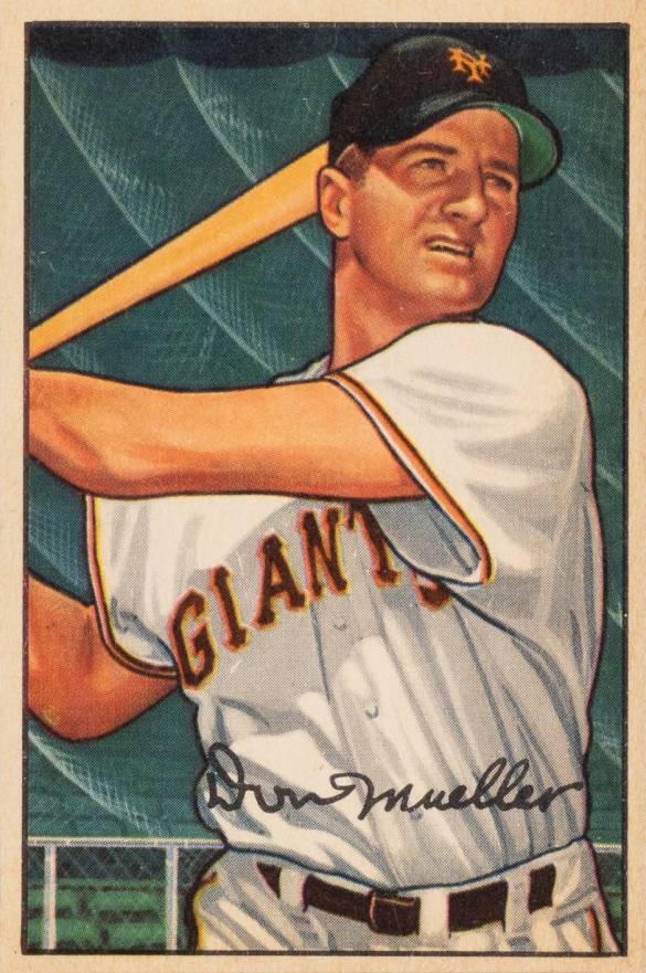 1952 Bowman Don Mueller #18 Baseball Card