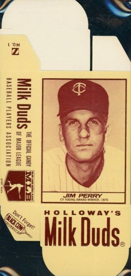 1971 Milk Duds Complete Box Jim Perry #24 Baseball Card