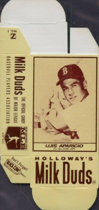 1971 Milk Duds Complete Box Luis Aparicio #6 Baseball Card