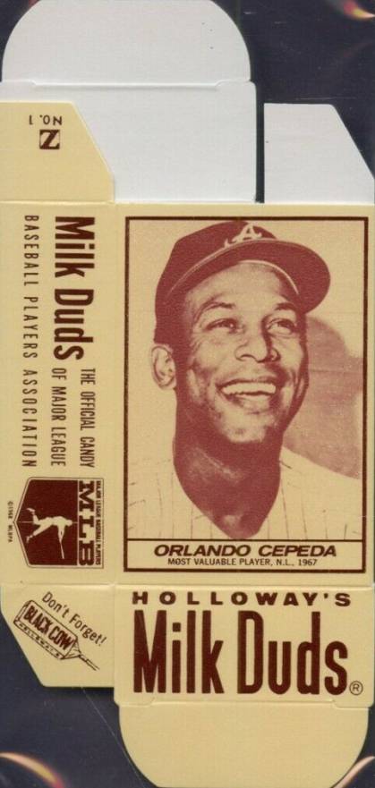 1971 Milk Duds Complete Box Orlando Cepeda #18 Baseball Card