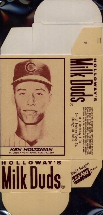 1971 Milk Duds Complete Box Ken Holtzman #3 Baseball Card