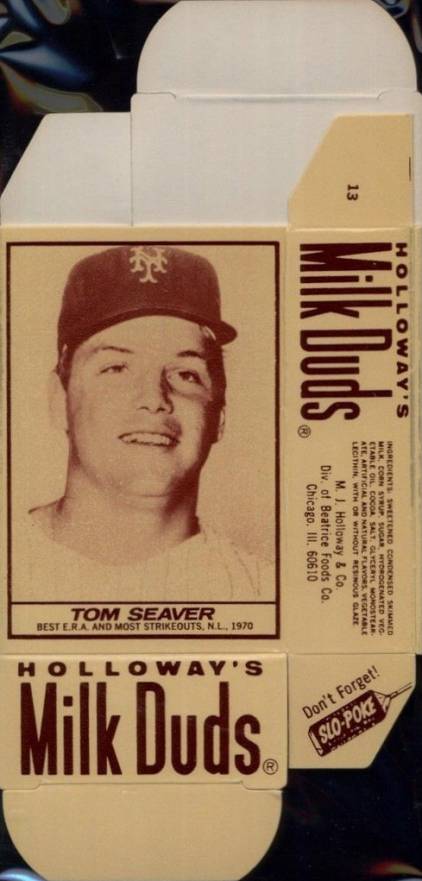 1971 Milk Duds Complete Box Tom Seaver #13 Baseball Card