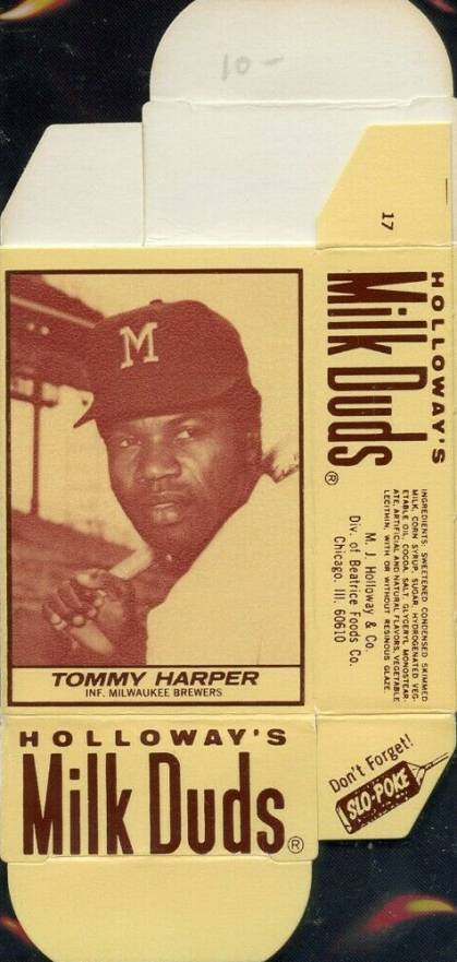1971 Milk Duds Complete Box Tommy Harper #17 Baseball Card