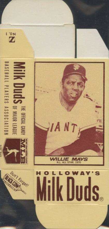 1971 Milk Duds Complete Box Willie Mays #3 Baseball Card