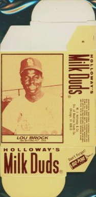 1971 Milk Duds Complete Box Lou Brock #6 Baseball Card