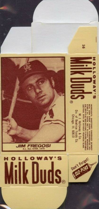 1971 Milk Duds Complete Box Jim Fregosi #16 Baseball Card