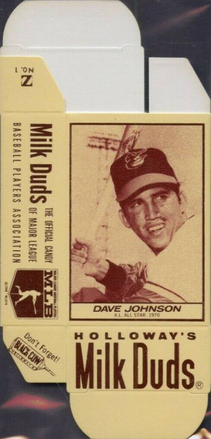 1971 Milk Duds Complete Box Dave Johnson #13 Baseball Card