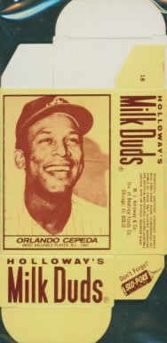 1971 Milk Duds Complete Box Orlando Cepeda #10 Baseball Card