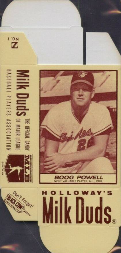 1971 Milk Duds Complete Box Boog Powell #22 Baseball Card