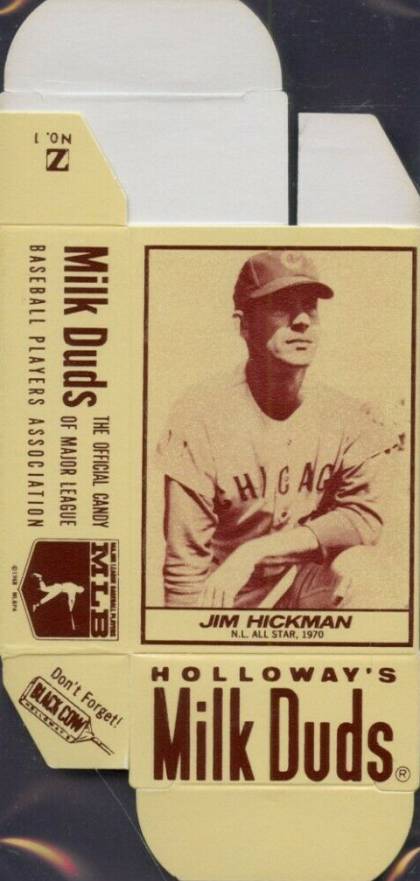 1971 Milk Duds Complete Box Jim Hickman #10 Baseball Card