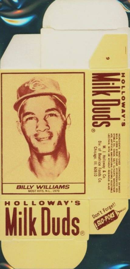 1971 Milk Duds Complete Box Billy Williams #9 Baseball Card