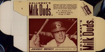 1971 Milk Duds Complete Box Johnny Bench #2 Baseball Card