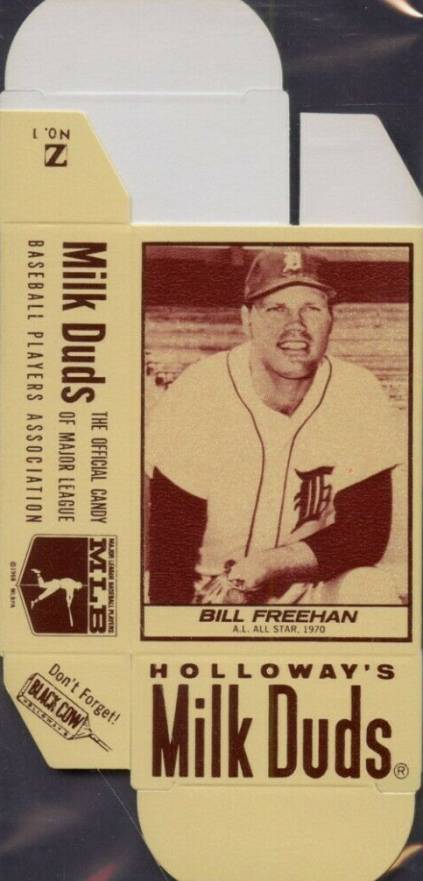 1971 Milk Duds Complete Box Bill Freehan #14 Baseball Card
