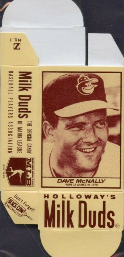 1971 Milk Duds Complete Box Dave McNally #10 Baseball Card