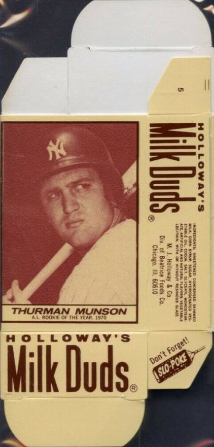 1971 Milk Duds Complete Box Thurman Munson #5 Baseball Card