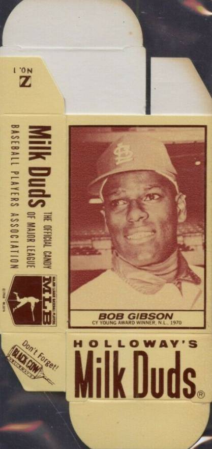 1971 Milk Duds Complete Box Bob Gibson #15 Baseball Card