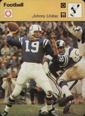 1977 Sportscaster Johnny Unitas #01-15 Football Card
