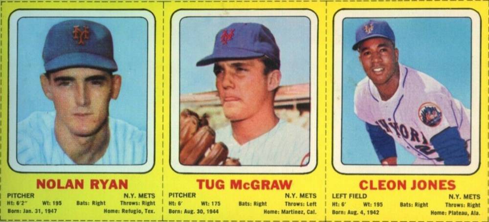1970 Transogram Hand Cut Ryan/McGraw/Jones # Baseball Card