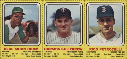 1970 Transogram Hand Cut Johnny Odom/Harmon Killebrew/Rico Petrocelli # Baseball Card