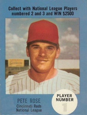 1968 Atlantic Oil Play Ball Game-Perforated Pete Rose # Baseball Card