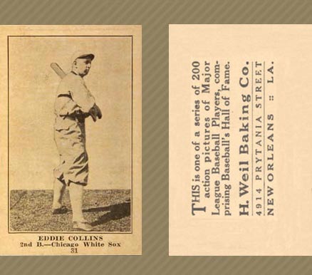 1917 Weil Baking Co. Eddie Collins #31 Baseball Card