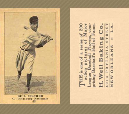 1917 Weil Baking Co. Bill Fischer #48 Baseball Card