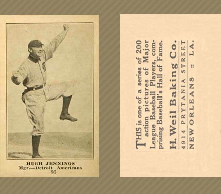 1917 Weil Baking Co. Hugh Jennings #86 Baseball Card