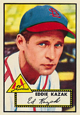 1952 Topps Eddie Kazak #165 Baseball Card