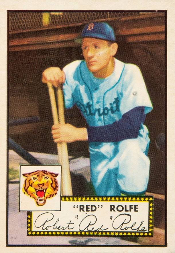 1952 Topps Red Rolfe #296 Baseball Card