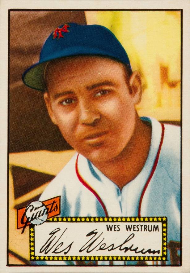 1952 Topps Wes Westrum #75b Baseball Card