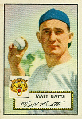 1952 Topps Matt Batts #230 Baseball Card