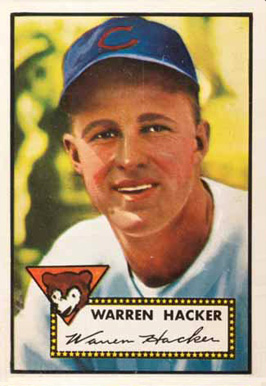 1952 Topps Warren Hacker #324 Baseball Card