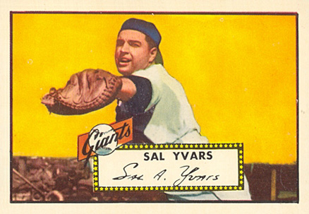1952 Topps Sal Yvars #338 Baseball Card