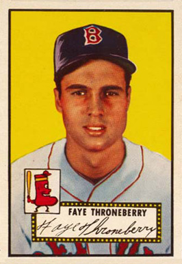 1952 Topps Faye Throneberry #376 Baseball Card
