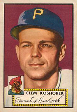 1952 Topps Clem Koshorek #380 Baseball Card